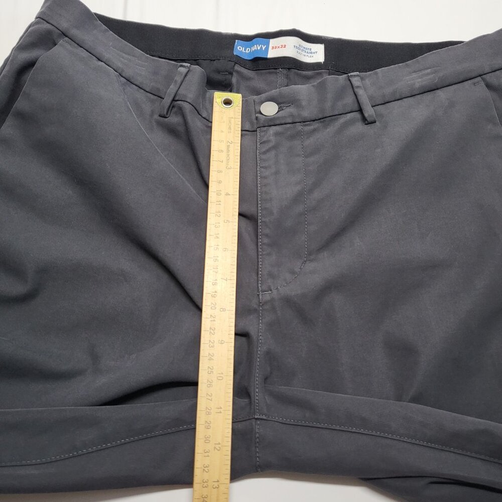 Old Navy Built In Flex Pants Mens 38 X 32 Ultimate Tech Straight Dark Gray - Picture 15 of 16